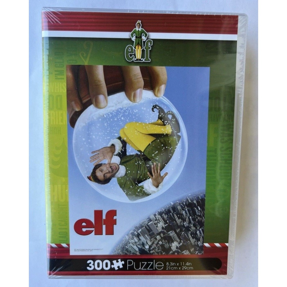 Aquarius Buddy The Elf Puzzle in VHS Box 300‎ Pieces 8.3x11.4 inches NEW